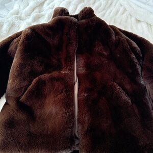 APPARIS BROWN FUR COAT, in perfect condition, barely worn, kids size 14